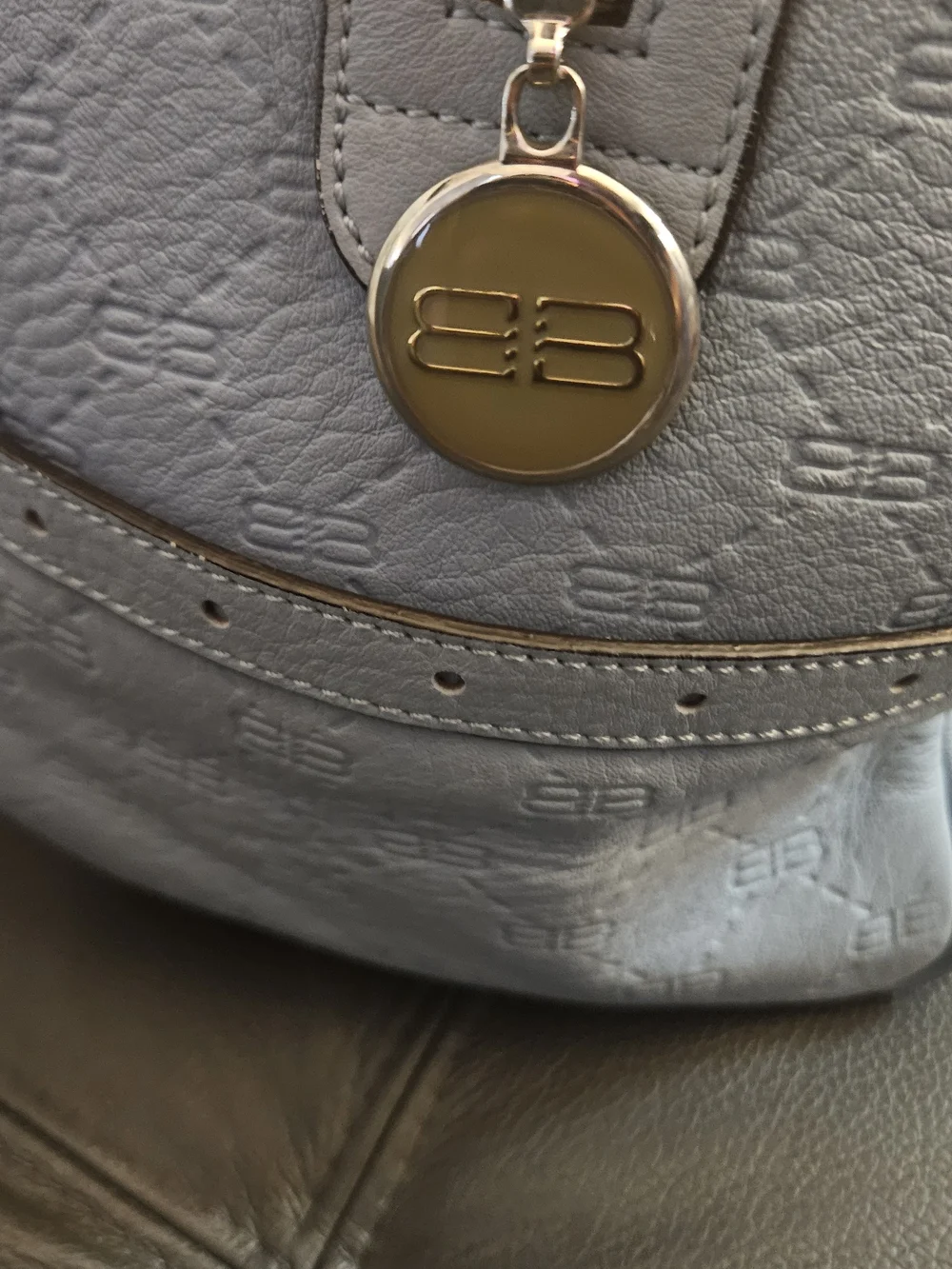 Balenciaga BB Vintage Monogram Leather Satchel